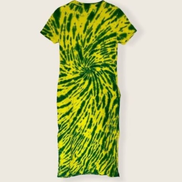 NWT Anthropologie Daily Practice Tie-Dye Midi Dress Lagoon Green - Picture 2 of 6